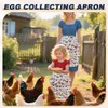 Egg Apron, Egg Collecting Apron with 12 Pockets for Fresh