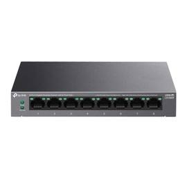TP-Link 8-Port Gigabit Desktop Ethernet Switch with 8-Port PoE+, 62 W PoE Budget, PoE Auto Recovery, Plug & Play, Metal Casing, Ideal for IP Surveillance & Network Security (LS108GP)