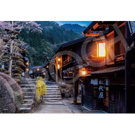 Jigsaw Puzzle 300 Piece Evening Tsumago-juku Nagano 26x38cm 28-047s