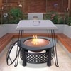 TITIDU Fire Pit Heat Deflector Outdoor Fire Pit Cover Stainless