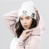 Gorro de punto para hombres y mujeres con cara triste