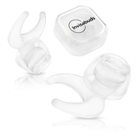 Invisabuds Clear Ear Plugs for Noise Reduction – Super Soft, Reusable Hearing Protection in Flexible Silicone for Concerts, Noise Sensitivity - 4 Ear Tips in XS/S/M/L – Around 26dB Noise Reducing