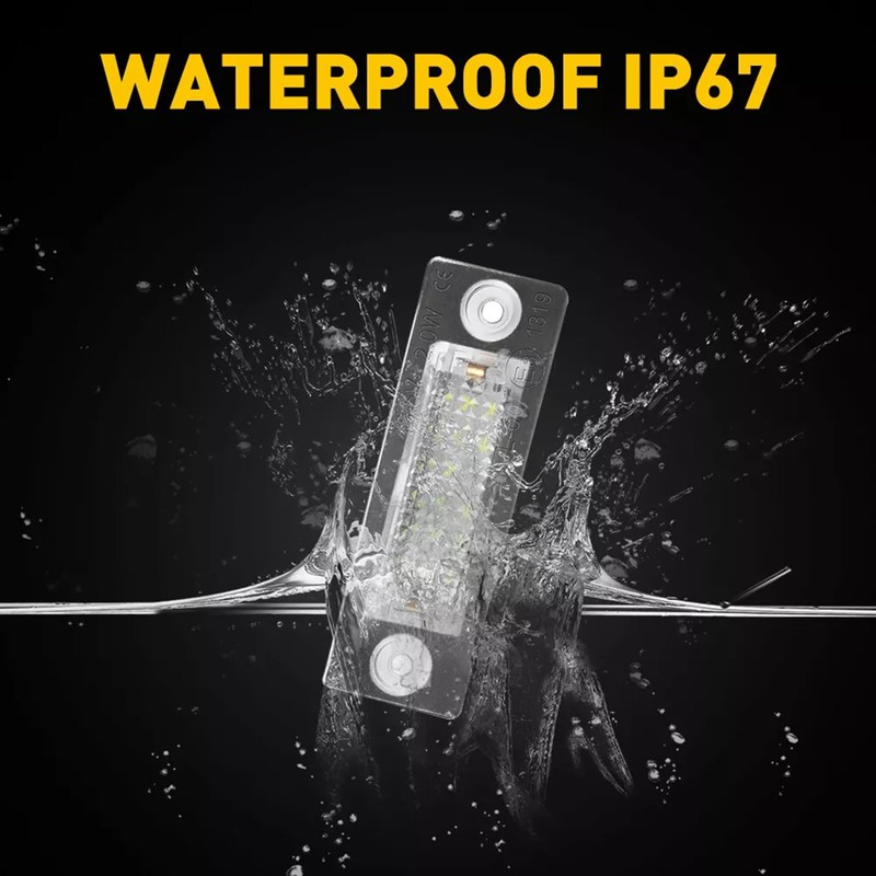 joonnair 2 x LED Number Plate Light for VW Caddy