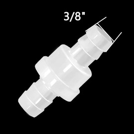 ANPTGHT One Way Check Valve 3/8"(10MM) Hose Barb Non Return Ozone Resistance Plastic Valve for Water Fuel Oil Air Gas (Pack of 3)