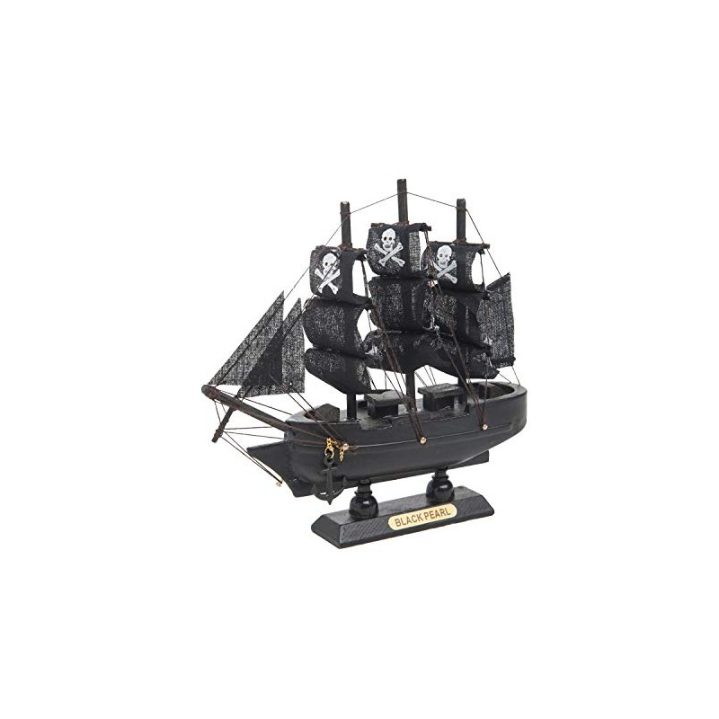Beachcombers Small Black Pearl Pirate Ship Multi