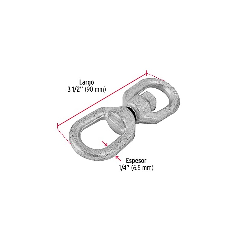 Fiero DESF-1/4, Destorcedor forjado de 1/4", acabado galvanizado