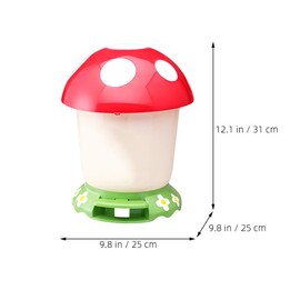 HOLIDYOYO Cute Mushroom Trash Can Garbage Can with Lid Plastic Wastebasket Desk Trash Bin for Kitchen Bathroom Home Office Decor