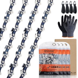 Savior 8 Inch Pole Saw Chain 3/8" LP Pitch .043" Gauge 34 Drive Links Fits DeWalt DCPS620B DCPS620M1 DCCS623B DCCS623L1, Craftsman CMCCSP20, 79240 - DWO1DT608, R34(4 Chains)