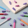 Mr. Pen- Pencil Top Erasers, 120 Pack, 6 Different Purple