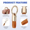 MECCANIXITY Car Key Chain Detachable Leather Keychain, Spring Key Ring