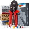 BAURIX® Hexagonal Crimping Pliers with 2000 Ferrules Set, Self-Adjusting for