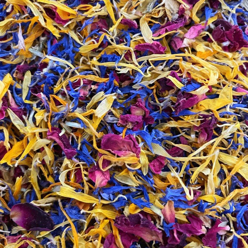 Drink Botanicals Ireland | Dried Blue Cornflower, Rose Petals, Marigold