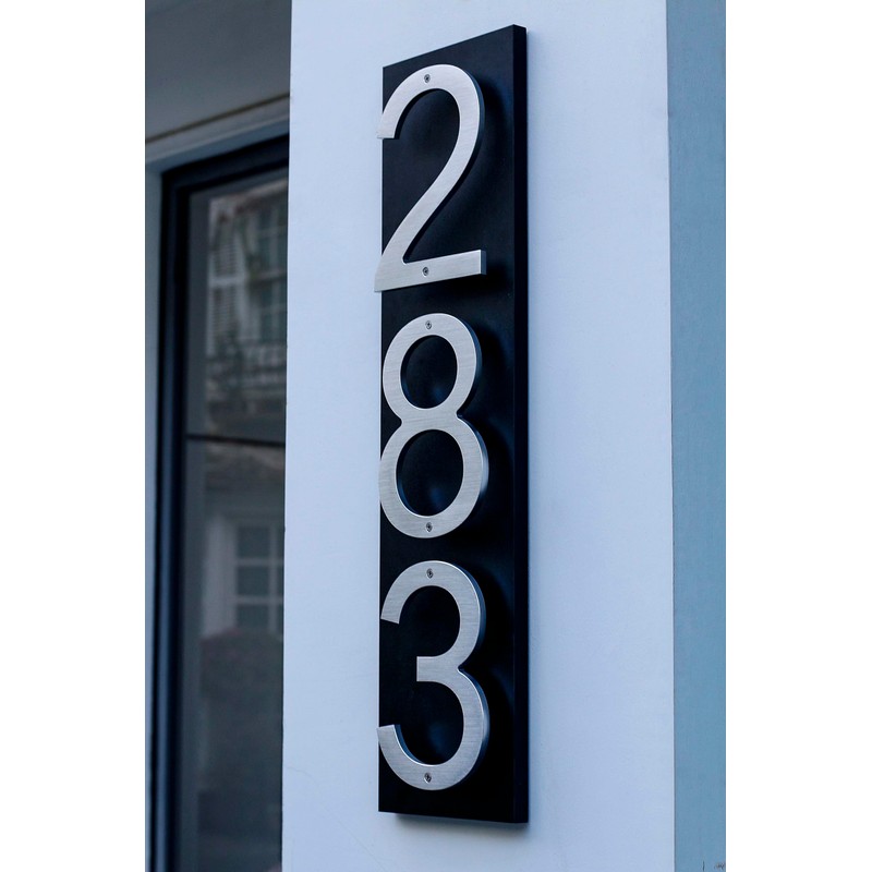 Lookopen House Number 0 Solid Aluminium Silver Height 20 cm