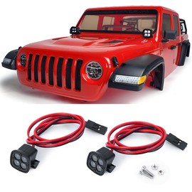 SWX RC Headlights RC Car LED Lights RC Spotlight for 1/10 RC Crawler Axial SCX10 90046 TRX4 TRX6 Redcat Gen8 Upgrades Accessories