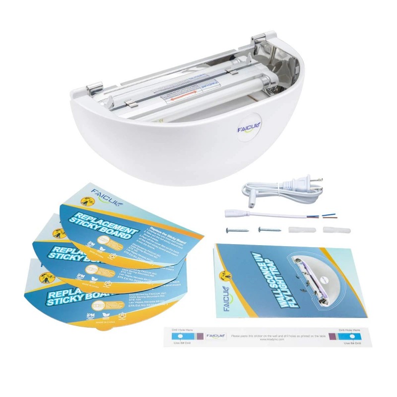 Faicuk Wall Sconce Fly Light Trap for Capturing Flies, Moths,