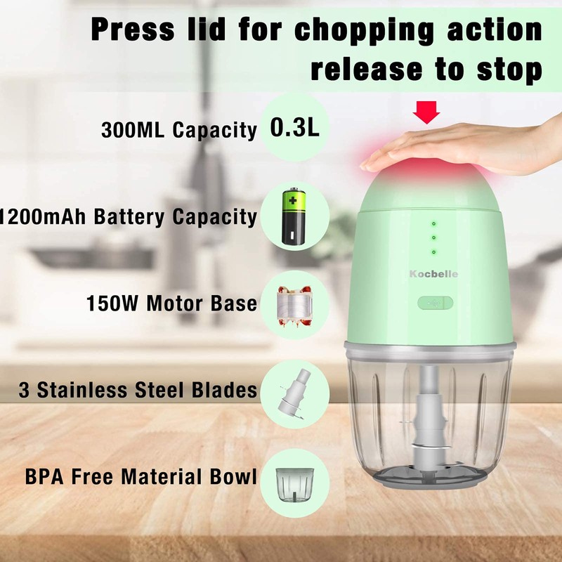 Food Processor - Cordless Mini Food Processor & Portable Small