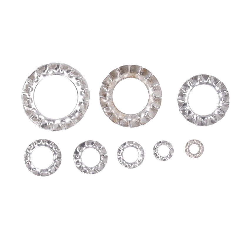 300Pcs External Tooth Star Lock Washer Stainless Steel Starlock Washer