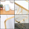 Schonee Espejo de maquillaje de mesa dorado de 2 caras,