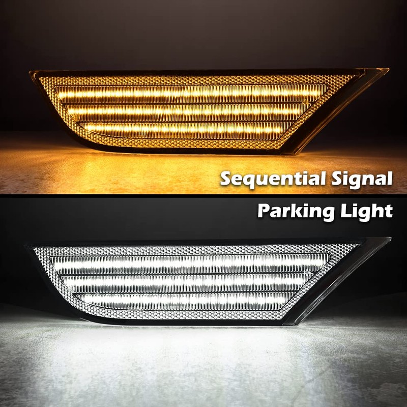 ALLGOOD LED Sequential Signal Side Marker Lights, Side Marker Switchback