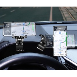 Mies' 1620° 1,260 Degree Rotation, Highly Functional, Smartphone Folder, In-Car Holder, Clip Type, Dashboard, Desk, Sun Visor, Compatible with Smartphone Stand, Smartphone Holder, Car, Clip, 360°