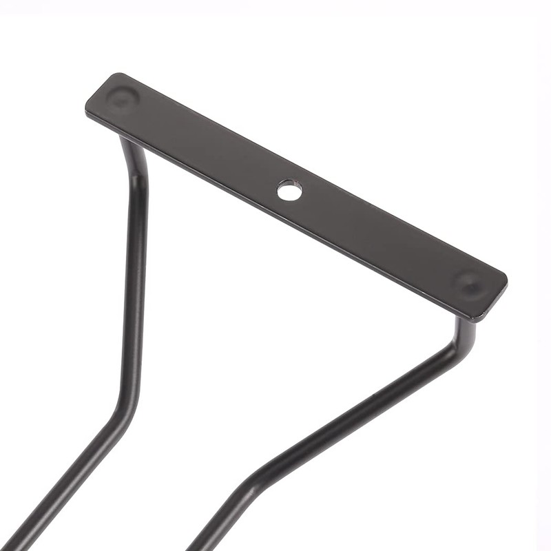 Dianoo ワイングラスラック 22.5cm ブラック キャビネット下 ワイングラスホルダー 棚下用脚付きグラス収納ハンガー バー 自宅用