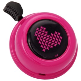 Liix Colour Bell Stitched Love Bicycle Bell - Purple/Black, 6 cm
