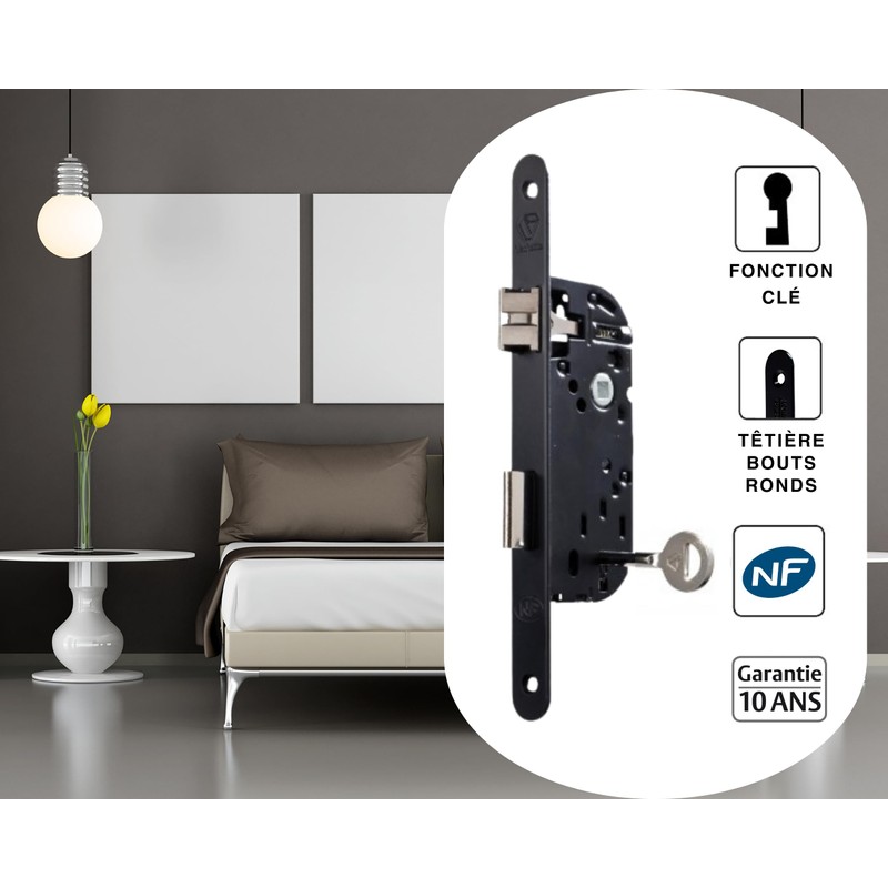 Vachette Aube D25R-A40/N/SC Vachette Lock, Black