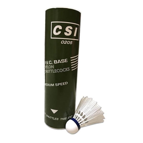 Cannon Sports White Badminton Shuttlecocks/Birdies with Nylon & PVC for Competition, Tournaments and Outdoor Games - Adults & Kids