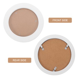 Kichvoe Round Photo Frame 6 Inch Wooden Picture Frame Circular Photo Frame Boho Wall Hanging Home Decor For DIY Wall Photo Collage Tabletop Photo Frames Home Decoration White