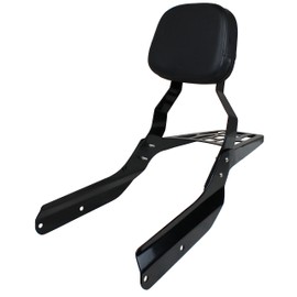 YHMOTO Passenger Sissybar Backrest with Luggage Rack Fits for Honda VTX 1300 1800 N/R/S Models 2002-2008 (Black)