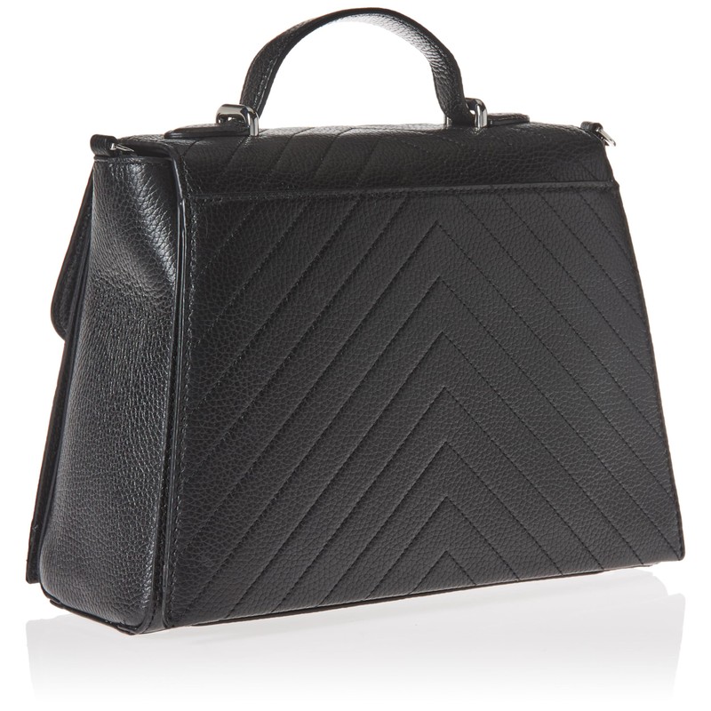 Karl Lagerfeld Paris Charlotte Satchel, BLK/Silver