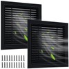 Gisafai 2 Pcs 26" x 26" Gable Vent Aluminum Alloy