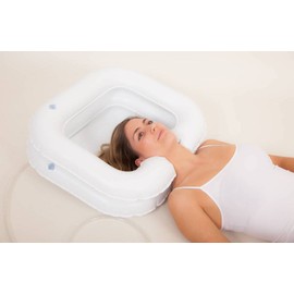 Comfort Axis Deluxe Inflatable Shampoo Basin White