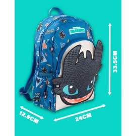 How To Train Your Dragon Blue Backpack "How to Train Your Dragon - Toothless" | Zipper Design for Kids | Perfect for School Supplies and Back to School