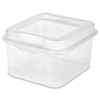 Sterilite FlipTop, Stackable Small Storage Bin with Hinging Lid, Plastic