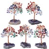 mookaitedecor 7 Chakra Crystal Tree with Amethyst Cluster Crystals Base