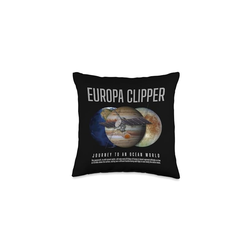 Europa Clipper USA Space Program Throw Pillow