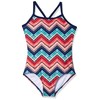 Kanu Surf Girls' Layla Beach Sport Banded 1 Piece Swimsuit,