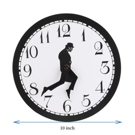 CYSFETENA 10 in Acrylic Plastic Silly Walk Wall Clock, Home Decor Creative Wall Clocks, Modern Funny Walking Silent Clock for Dining Room, Bedroom, Home, Office Decoration