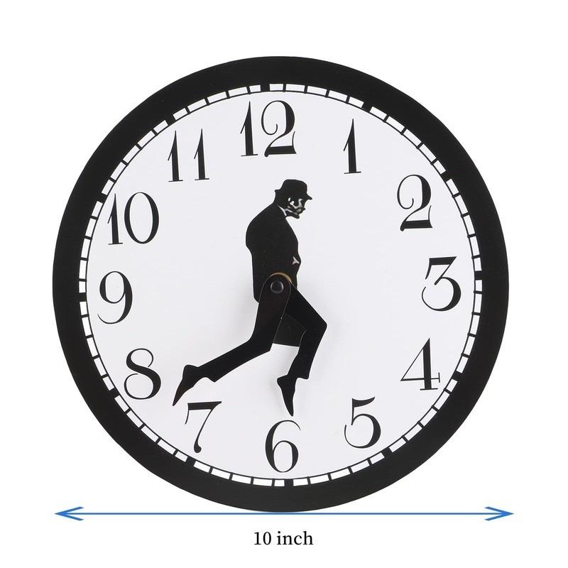 CYSFETENA 10 in Acrylic Plastic Silly Walk Wall Clock, Home