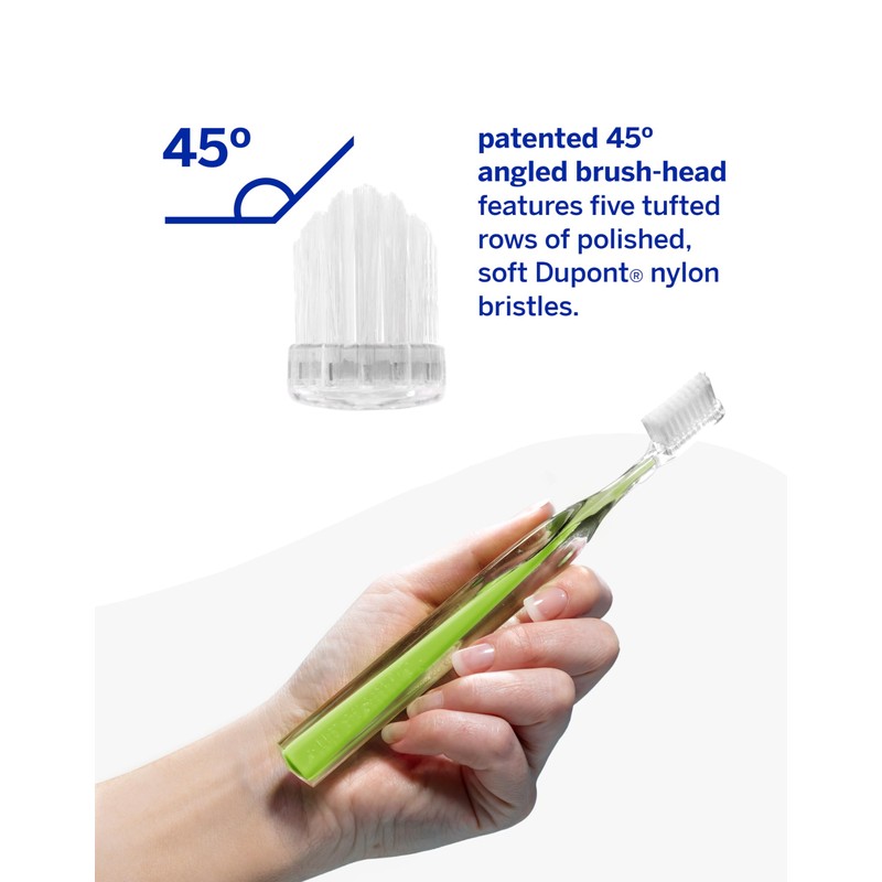 Supersmile Crystal Collection Toothbrush - Whitening Tooth Brush w/Ergonomic Handle