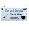 Nan and Grandad Grandparents Anniversary Gift Plaque Gift 55 Years