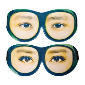 Tabanzhe Eye Mask for Sleeping-2 PCS Funny Eyes Open Sleep Eye Mask Soft Eyemask Novelty Travel Eye Cover Eyeshade Mask for Men Women Night Travel Nap Meditation