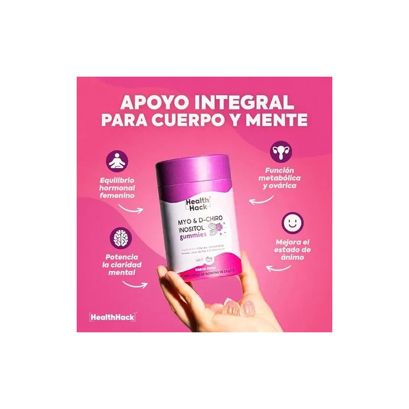 Myo Y D-chiro Inositol 40:1 Gomitas 180 Gummies Para 2