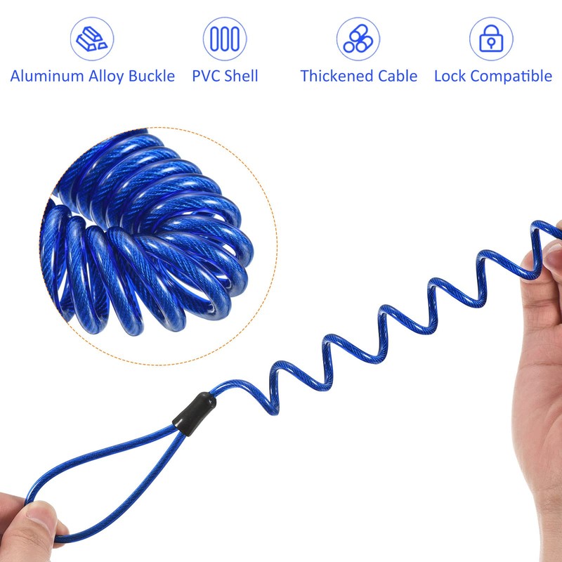 M METERXITY Disc Lock Security Steel Cable - Plastic Coated