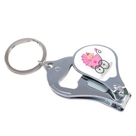 12 Pcs Baby Shower Keychain with Nail Clipper and Opener Party Favor with Decorated Bags