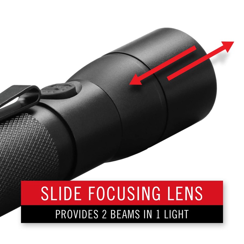 COAST HX5 360 Lumen LED Flashlight, Pure Beam Focusing, Slide