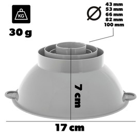 KADAX Plastic Jar Filler Funnel Funnel for Filling Mason Jars Diameter 43mm to 100mm Canning Funnel (Grey)