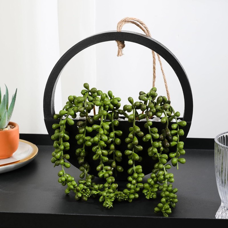 Artificial Hanging Plants Hanging Planter Fake Succulents Artificial String of