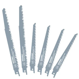 Hychika Reciprocating Saw Blades, 6-Piece Reciprocating Saw Blades Wood for Bamboo, PVC, Wood, Drywall, Fits All Reciprocating Saws